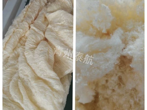 牛奶绒毯切碎对比